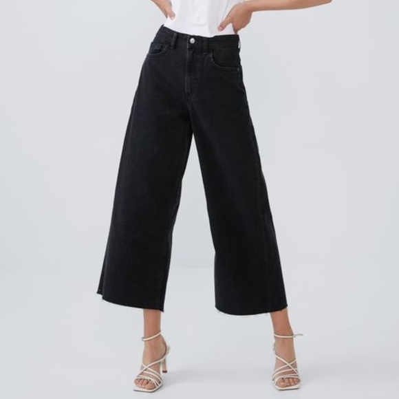 Zara denim culotte jeans 4 New - Picture 2 of 16